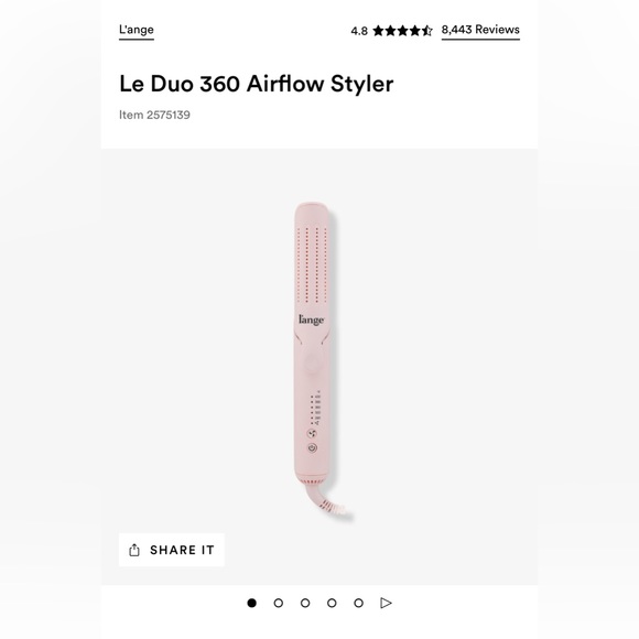 Lange Hair Lange Le Duo 36 Airflow Styler W Heat Mat Like New Pink Auto Shut Off Poshmark
